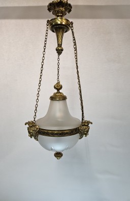 French circa 1890 class and gilt lantern